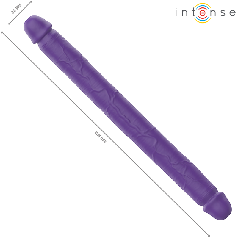 INTENSE - GUNTER DILDO DOUBLE VIBRATOR 40 CM PURPLE REMOTE CONTROL - Amore24