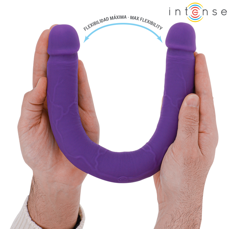 INTENSE - GUNTER DILDO DOUBLE VIBRATOR 40 CM PURPLE REMOTE CONTROL - Amore24
