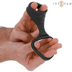 INTENSE - THEO DOUBLE SILICONE PENIS RING BLACK MODEL 3 - Amore24