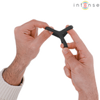INTENSE - CARSON DOUBLE SILICONE PENIS RING BLACK MODEL 4 - Amore24