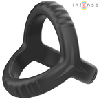 INTENSE - CARSON DOUBLE SILICONE PENIS RING BLACK MODEL 4 - Amore24