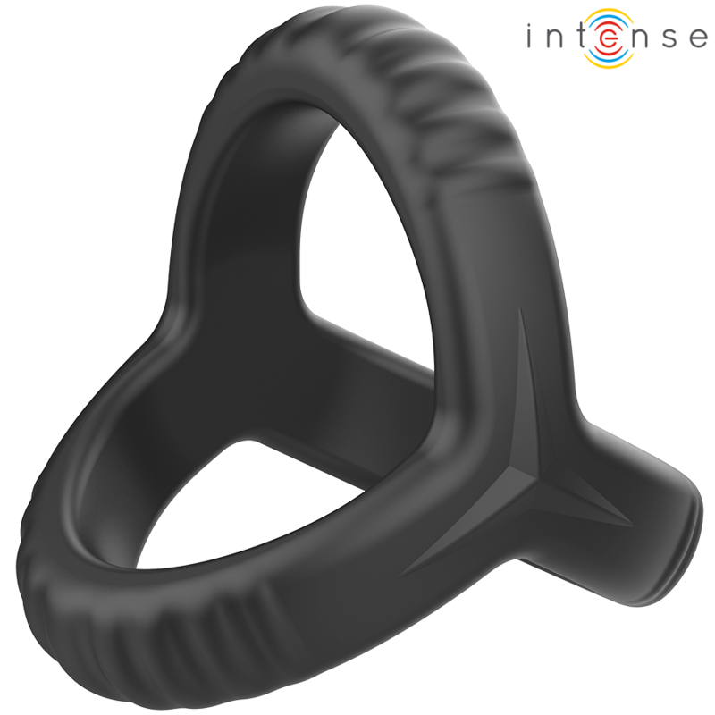 INTENSE - CARSON DOUBLE SILICONE PENIS RING BLACK MODEL 4 - Amore24