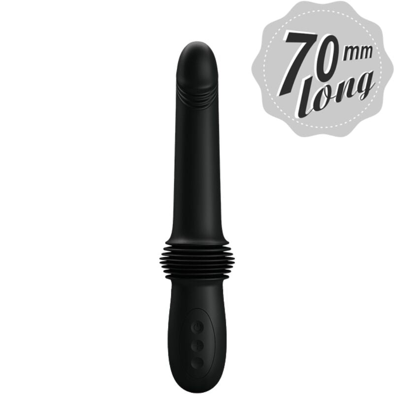 PRETTY LOVE - PAZUZU VIBRATOR 3 THRUST MODES BLACK - Amore24