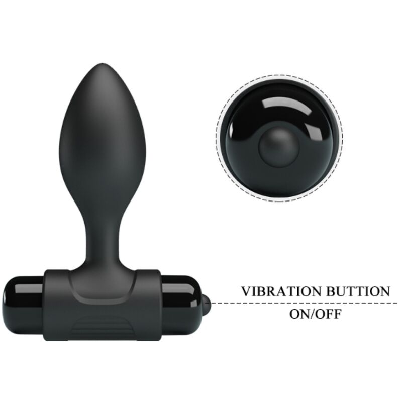 PRETTY LOVE - VIBRA BUTT 10 VIBRATIONS ANAL PLUG BLACK - Amore24