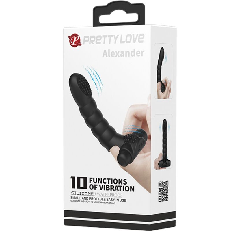 PRETTY LOVE - ALEXANDER FINGER VIBRATOR 10 VIBRATIONS BLACK - Amore24