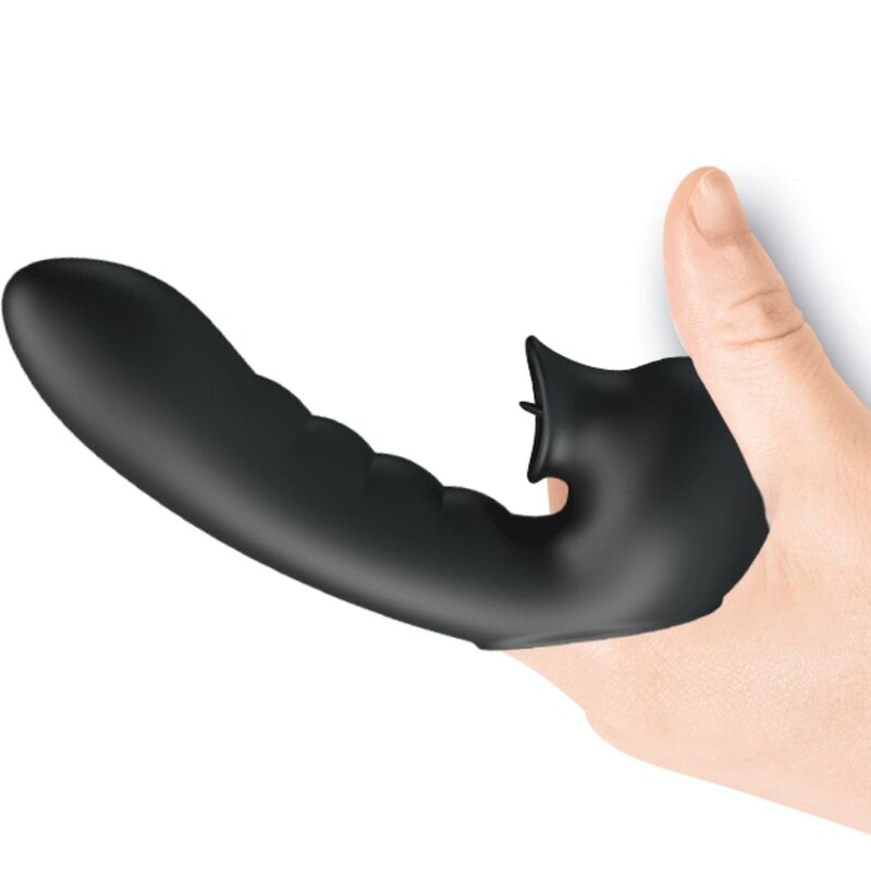 PRETTY LOVE - HOBGOBLIN VIBRATING FINGER CASE 12 VIBRATIONS + CLITORIS STIMULATOR BLACK - Amore24