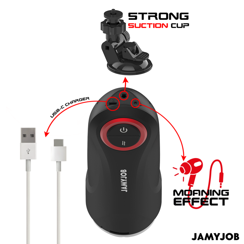 JAMYJOB - GRAVITY AUTOMATIC VAGINA MASTURBATOR 5 THRUSTING MODES AND SOUND EFFECT - Amore24