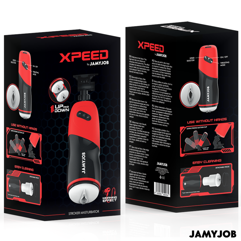 JAMYJOB - XPEED AUTOMATIC VAGINA MASTURBATOR 5 THRUSTING MODES AND SOUND EFFECT - Amore24
