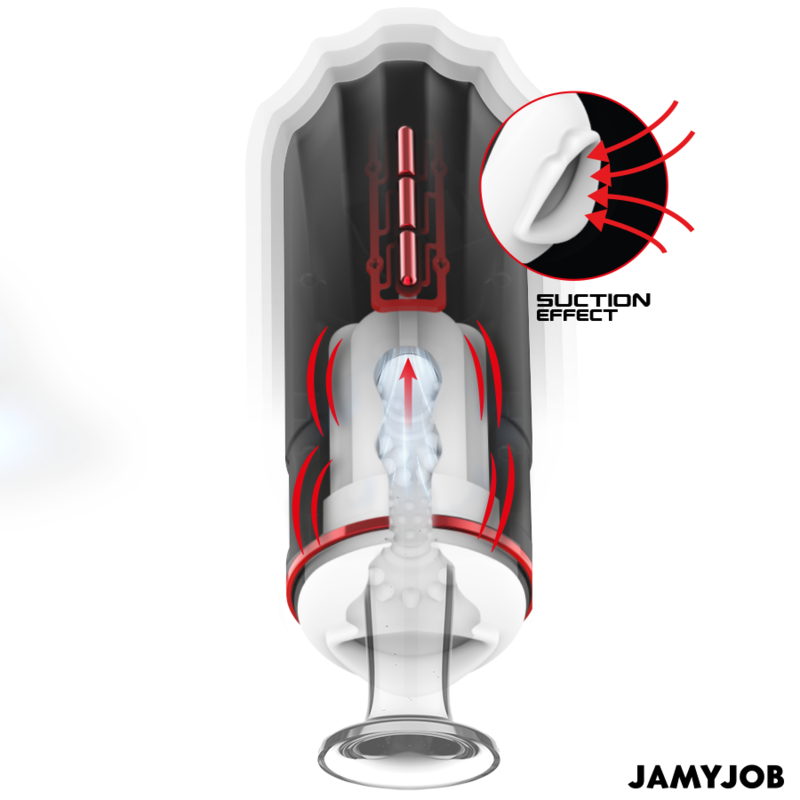 JAMYJOB - MEGABITE AUTOMATIC MOUTH MASTURBATOR 5 SUCTION AND VIBRATION MODES - Amore24