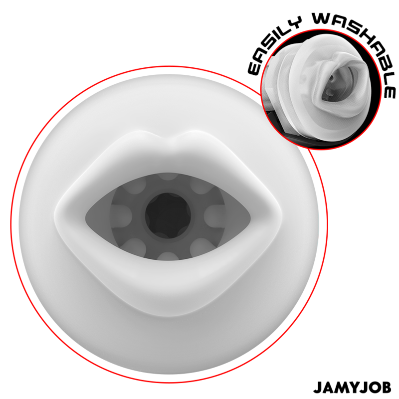 JAMYJOB - MEGABITE AUTOMATIC MOUTH MASTURBATOR 5 SUCTION AND VIBRATION MODES - Amore24