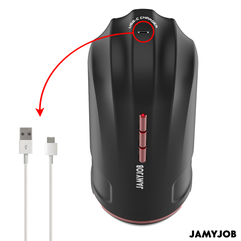 JAMYJOB - MEGABITE AUTOMATIC MOUTH MASTURBATOR 5 SUCTION AND VIBRATION MODES - Amore24