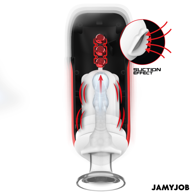 JAMYJOB - BLAZE AUTOMATIC MOUTH MASTURBATOR 5 SUCTION AND VIBRATION MODES - Amore24
