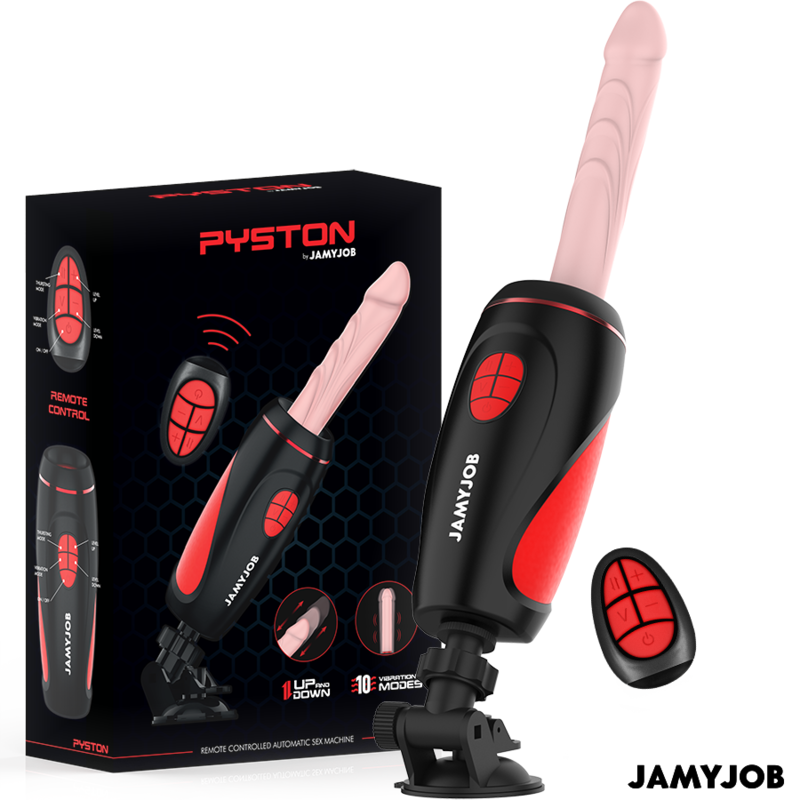 JAMYJOB - PYSTON BASE AUTOMATIC MASTURBATOR WITH REMOTE CONTROL DILDO - Amore24