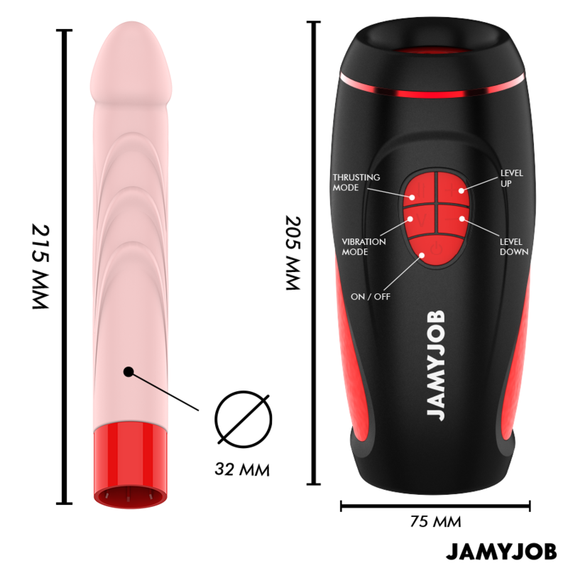 JAMYJOB - PYSTON BASE AUTOMATIC MASTURBATOR WITH REMOTE CONTROL DILDO - Amore24