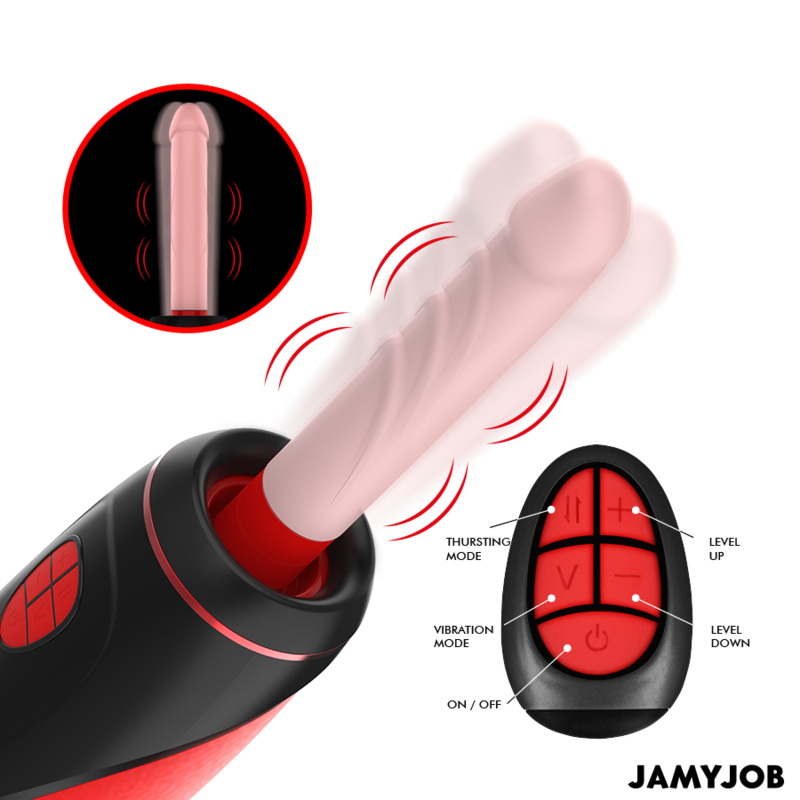 JAMYJOB - PYSTON BASE AUTOMATIC MASTURBATOR WITH REMOTE CONTROL DILDO - Amore24