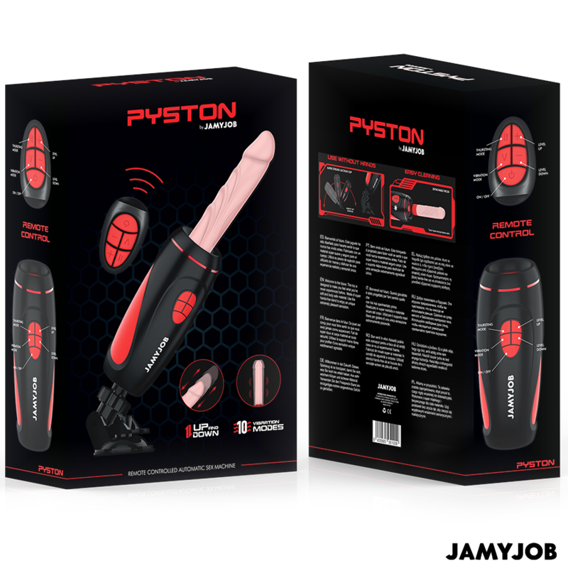JAMYJOB - PYSTON BASE AUTOMATIC MASTURBATOR WITH REMOTE CONTROL DILDO - Amore24