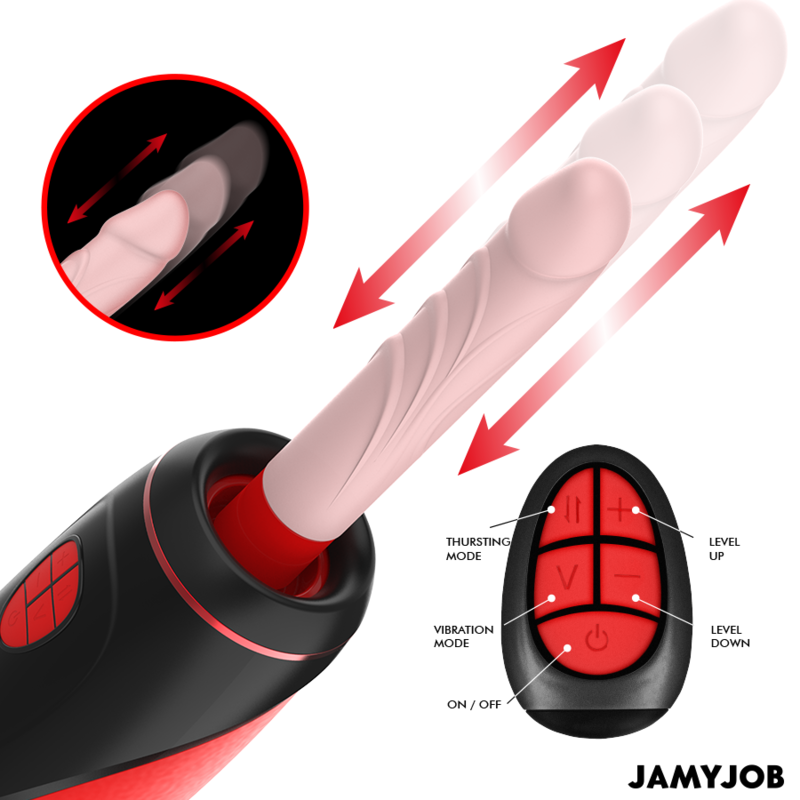 JAMYJOB - PYSTON BASE AUTOMATIC MASTURBATOR WITH REMOTE CONTROL DILDO - Amore24