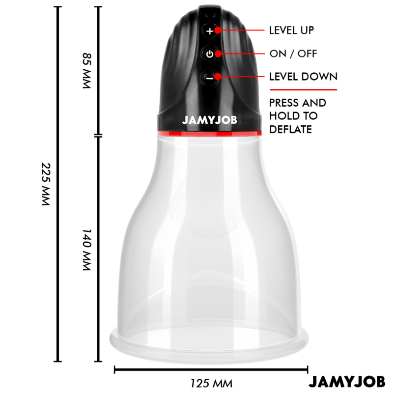 JAMYJOB - XPAND LITE AUTOMATIC TESTIC PUMP 3 SUCTION LEVELS GREY - Amore24