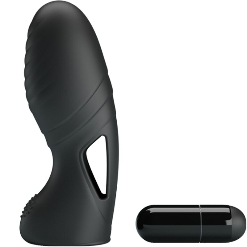 PRETTY LOVE - ALAN SILICONE FINGER VIBRATOR BLACK - Amore24