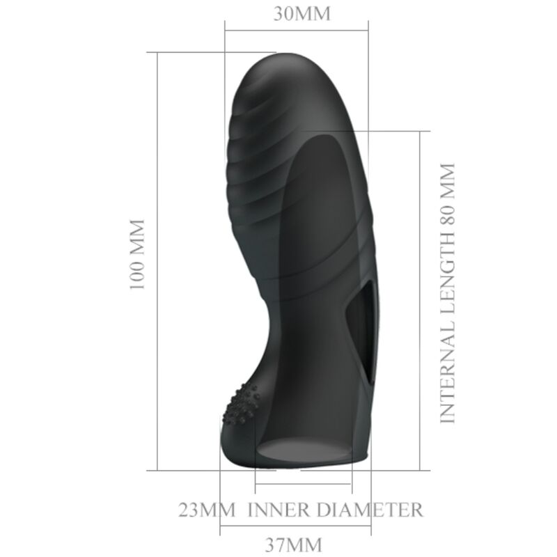 PRETTY LOVE - ALAN SILICONE FINGER VIBRATOR BLACK - Amore24
