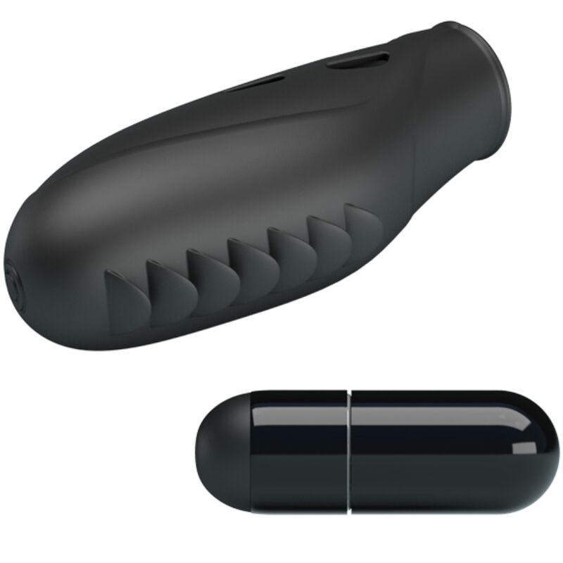 PRETTY LOVE - GILO SILICONE FINGER VIBRATOR BLACK - Amore24