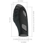 PRETTY LOVE - LICH SILICONE FINGER VIBRATOR BLACK - Amore24
