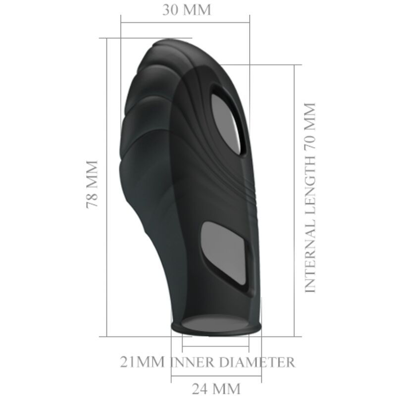 PRETTY LOVE - LICH SILICONE FINGER VIBRATOR BLACK - Amore24