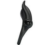 PRETTY LOVE - DOUBLE VIBRATING RING + CLITORIS STIMULATOR 10 VIBRATIONS BLACK - Amore24