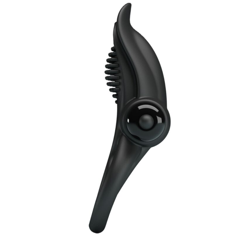 PRETTY LOVE - DOUBLE VIBRATING RING + CLITORIS STIMULATOR 10 VIBRATIONS BLACK - Amore24