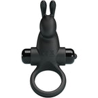 PRETTY LOVE - VIBRATING RING + RABBIT CLITORIS STIMULATOR 10 VIBRATIONS BLACK - Amore24