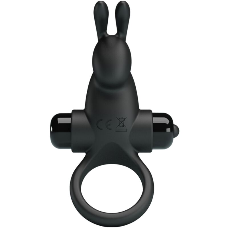 PRETTY LOVE - VIBRATING RING + RABBIT CLITORIS STIMULATOR 10 VIBRATIONS BLACK - Amore24
