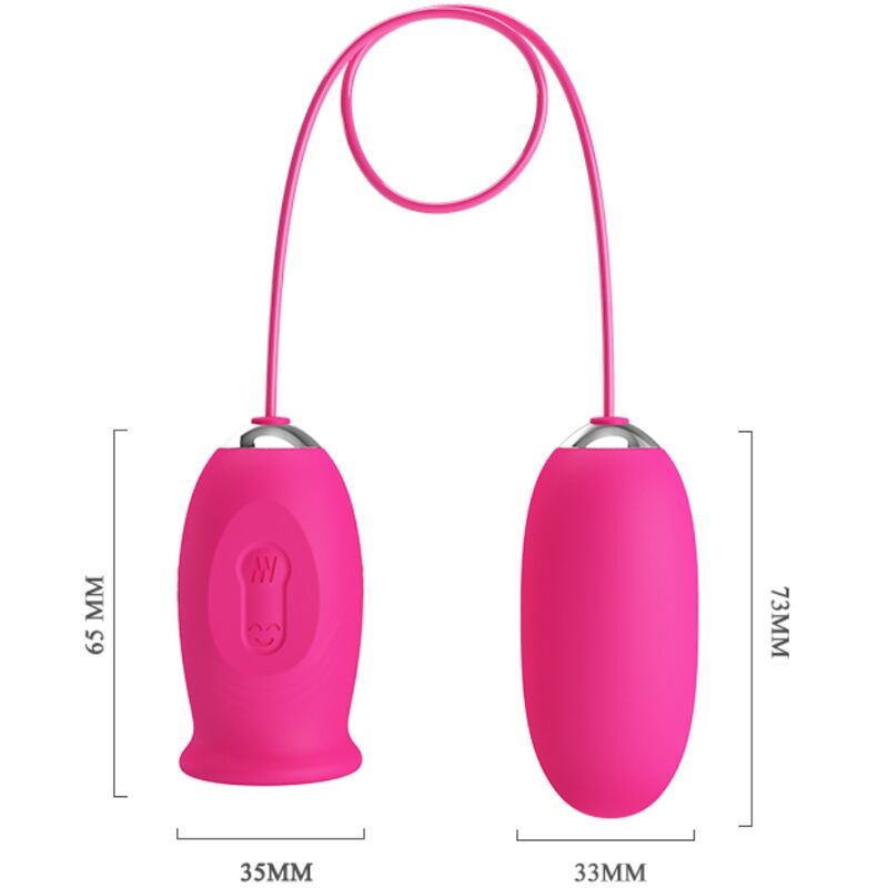 PRETTY LOVE - DAISY VIBRATING EGG + CLITORIS STIMULATING TONGUE PINK - Amore24
