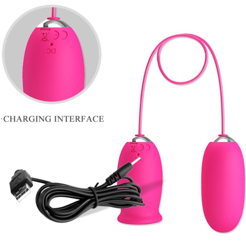 PRETTY LOVE - DAISY VIBRATING EGG + CLITORIS STIMULATING TONGUE PINK - Amore24