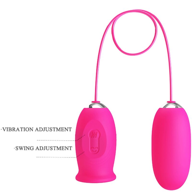 PRETTY LOVE - DAISY VIBRATING EGG + CLITORIS STIMULATING TONGUE PINK - Amore24