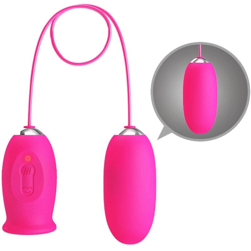 PRETTY LOVE - DAISY VIBRATING EGG + CLITORIS STIMULATING TONGUE PINK - Amore24