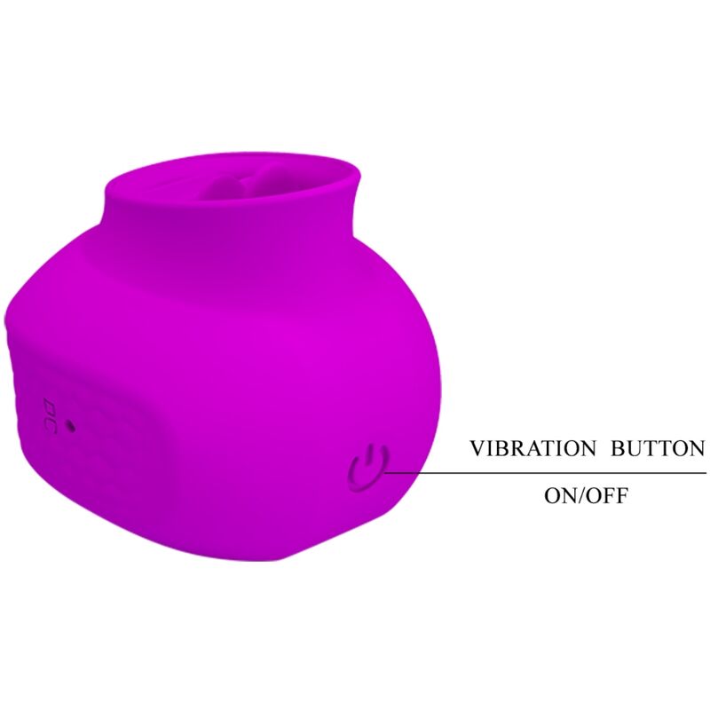 PRETTY LOVE - ESTELLE TONGUE CLITORIS STIMULATOR 12 VIBRATIONS PURPLE - Amore24