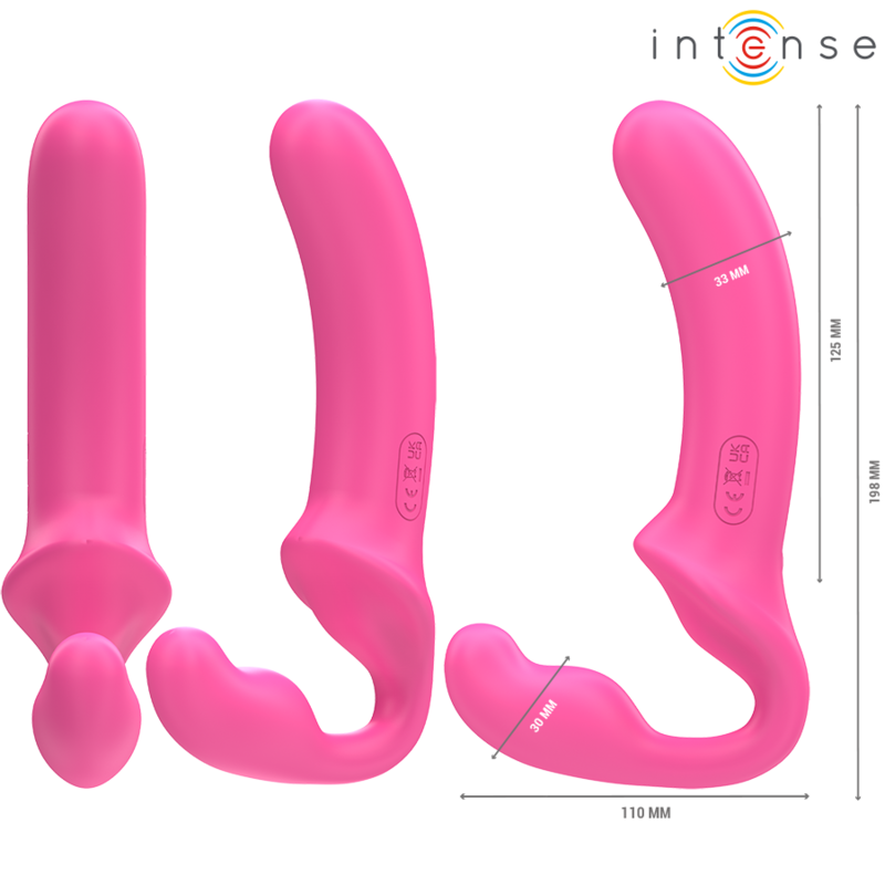 INTENSE - AMY DOUBLE VIBRATOR 20 CM PINK REMOTE CONTROL - Amore24