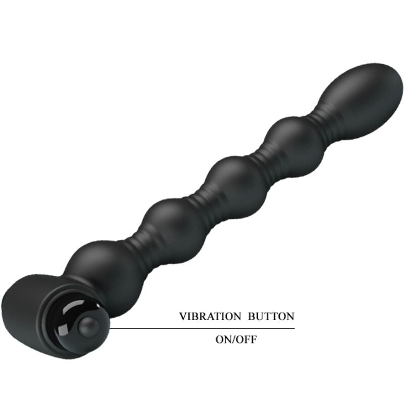 PRETTY LOVE - LYNN SILICONE ANAL PLUG 10 VIBRATIONS BLACK - Amore24