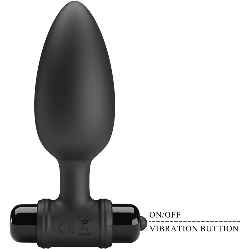 PRETTY LOVE - VIBRA BUTT PLUG 2 ANAL PLUG 10 VIBRATIONS BLACK - Amore24