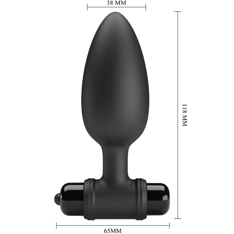 PRETTY LOVE - VIBRA BUTT PLUG 2 ANAL PLUG 10 VIBRATIONS BLACK - Amore24