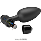 PRETTY LOVE - VIBRA BUTT PLUG 2 ANAL PLUG 10 VIBRATIONS BLACK - Amore24