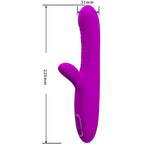 PRETTY LOVE - ANGELIQUE MULTIFUNCTION VIBRATOR + CLITORIS STIMULATOR PURPLE - Amore24