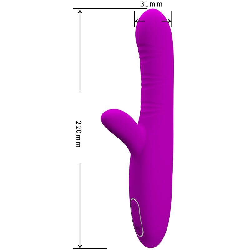 PRETTY LOVE - ANGELIQUE MULTIFUNCTION VIBRATOR + CLITORIS STIMULATOR PURPLE - Amore24
