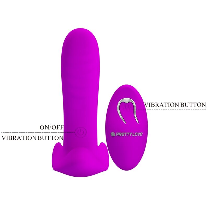 PRETTY LOVE - MASSAGER & VIBRATOR 12 VIBRATIONS REMOTE CONTROL PURPLE - Amore24