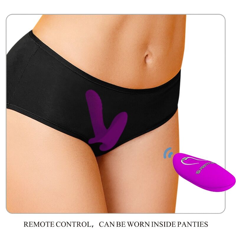 PRETTY LOVE - MASSAGER & VIBRATOR 12 VIBRATIONS REMOTE CONTROL PURPLE - Amore24