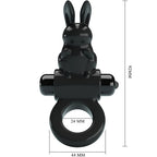 PRETTY LOVE - EXCITING RING RABBIT VIBRATOR RING 10 VIBRATIONS BLACK - Amore24