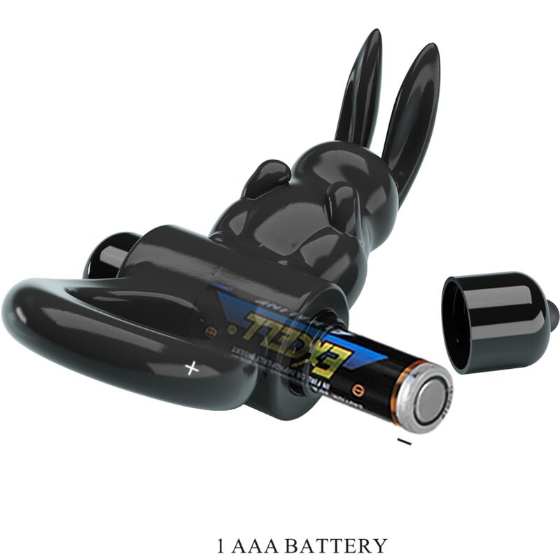 PRETTY LOVE - EXCITING RING RABBIT VIBRATOR RING 10 VIBRATIONS BLACK - Amore24
