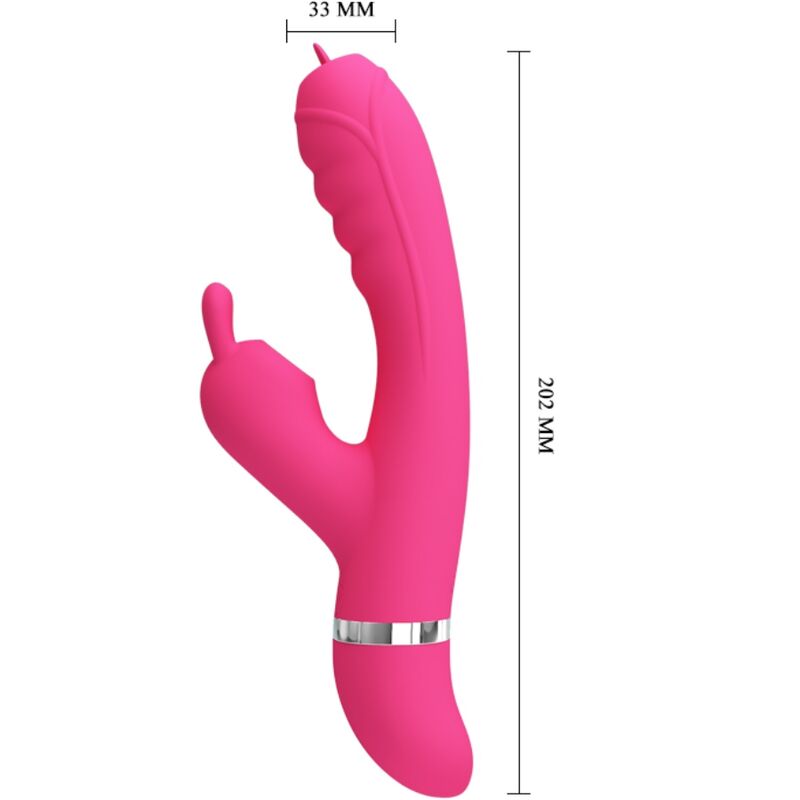 PRETTY LOVE - PHOENIX MULTIFUNCTION RABBIT VIBRATOR PINK - Amore24