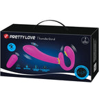 PRETTY LOVE - THUNDERBIRD DOUBLE STRAP-ON VIBRATOR REMOTE CONTROL PURPLE - Amore24