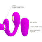 PRETTY LOVE - THUNDERBIRD DOUBLE STRAP-ON VIBRATOR REMOTE CONTROL PURPLE - Amore24